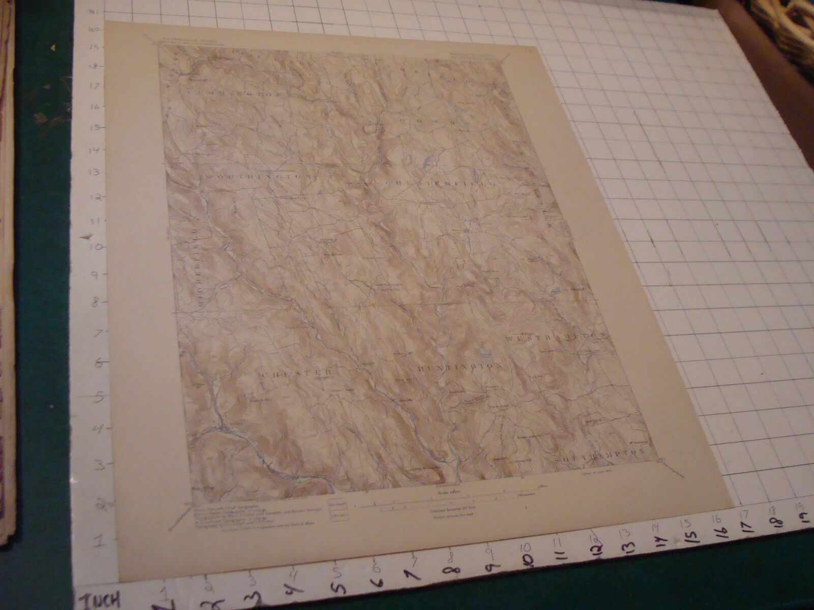 Original Map:1895 Massachusetts CHESTERFIELD Sheet, aprox 20 X 16\