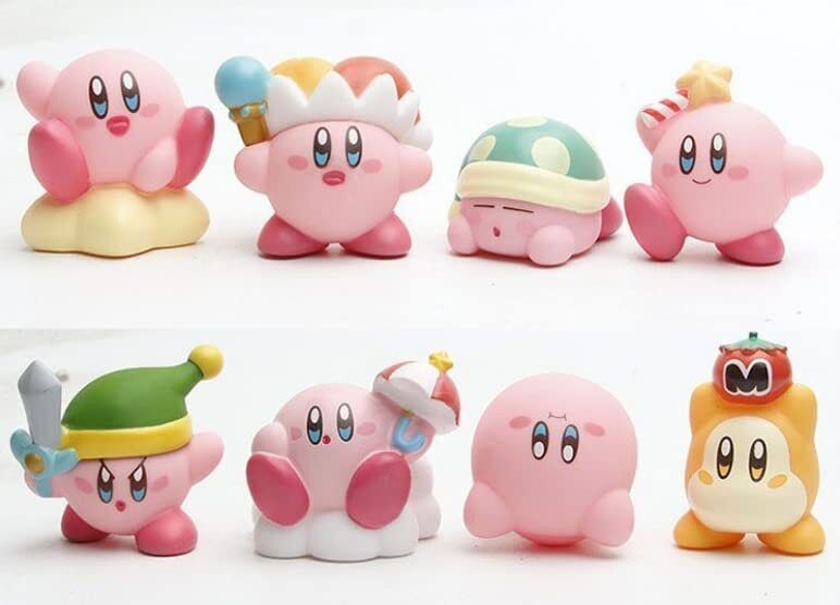 Kirby\'s Dream Land Yurayura Mascot Set of 4 Plastic Painted Collector Doll Kirby
