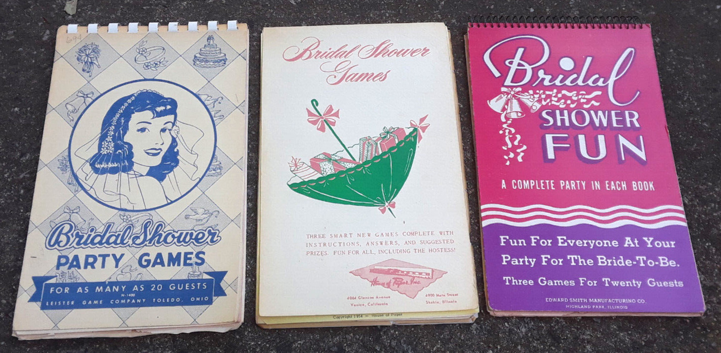 Vintage Wedding Party Ideas book game bride retro bridal shower women 40 50s USA