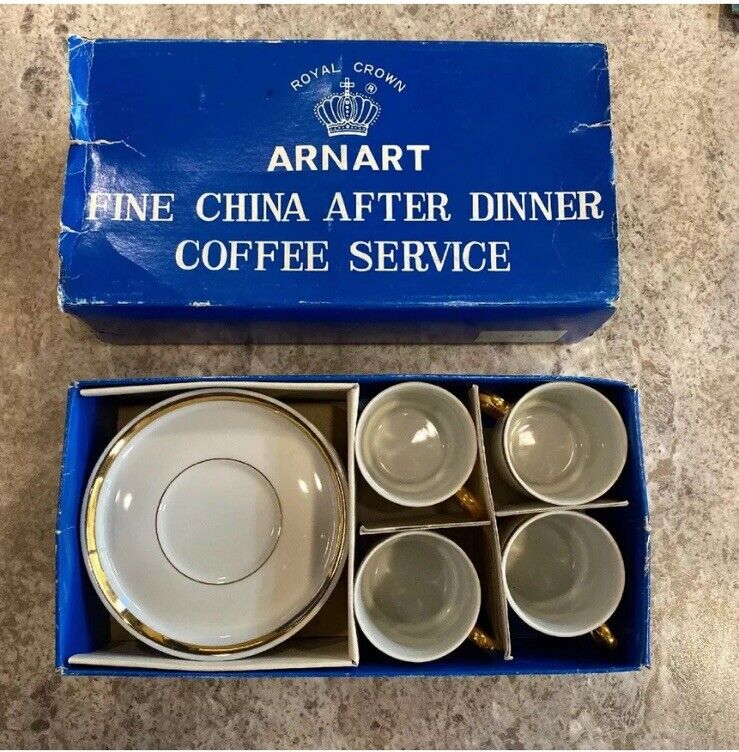 Vintage Royal Crown Arnart Fine China 8 Piece After Dinner Coffee or Espresso