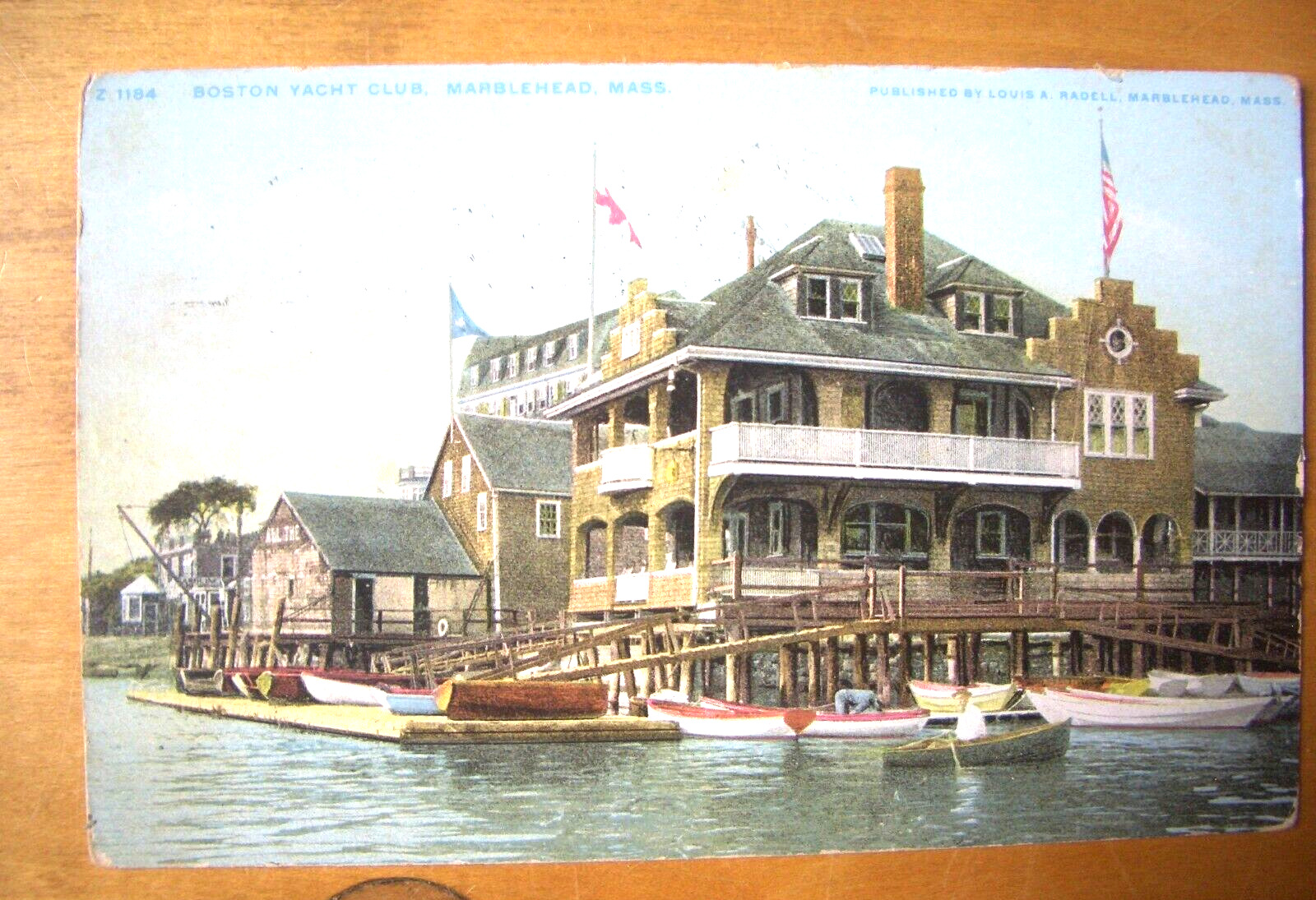 Antique Postcard- Boston Yacht Club-Marblehead,MA-Posted 1916