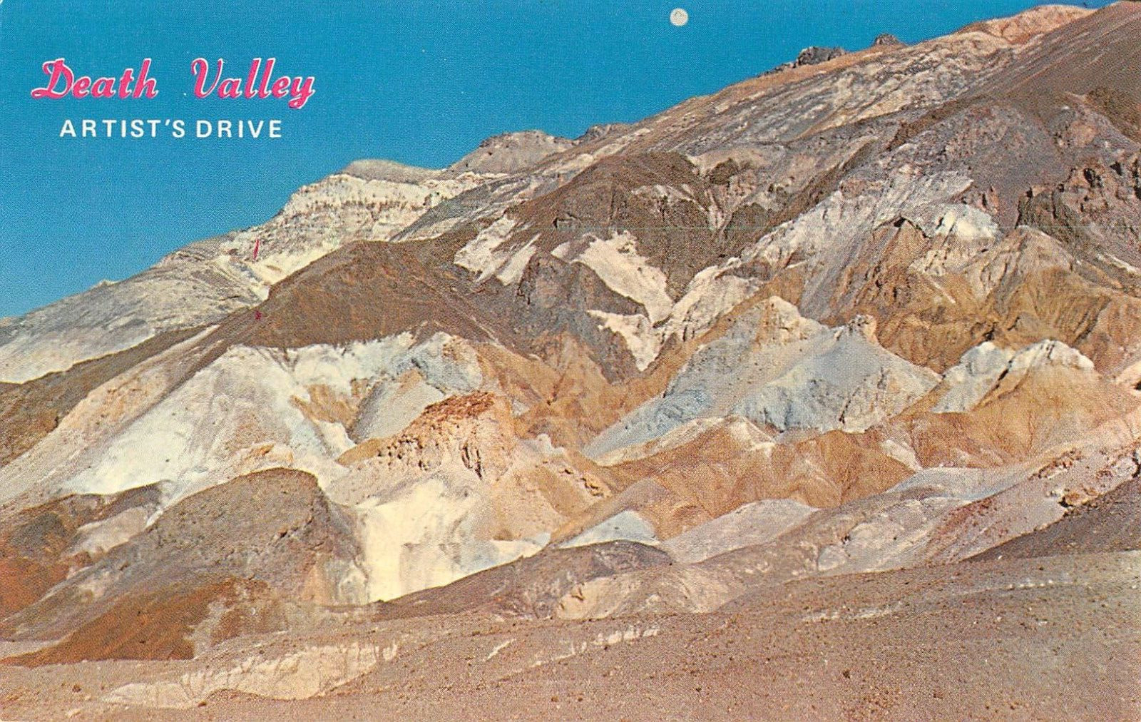 Artist's Drive DEATH VALLEY California c1950s Chrome Vintage Postcard