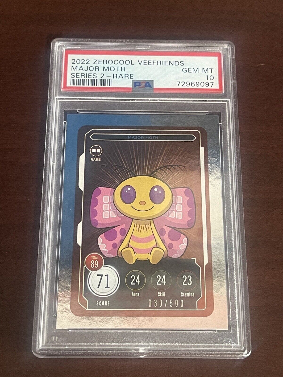 VeeFriends Compete And Collect Major Moth RARE 030/500 PSA 10