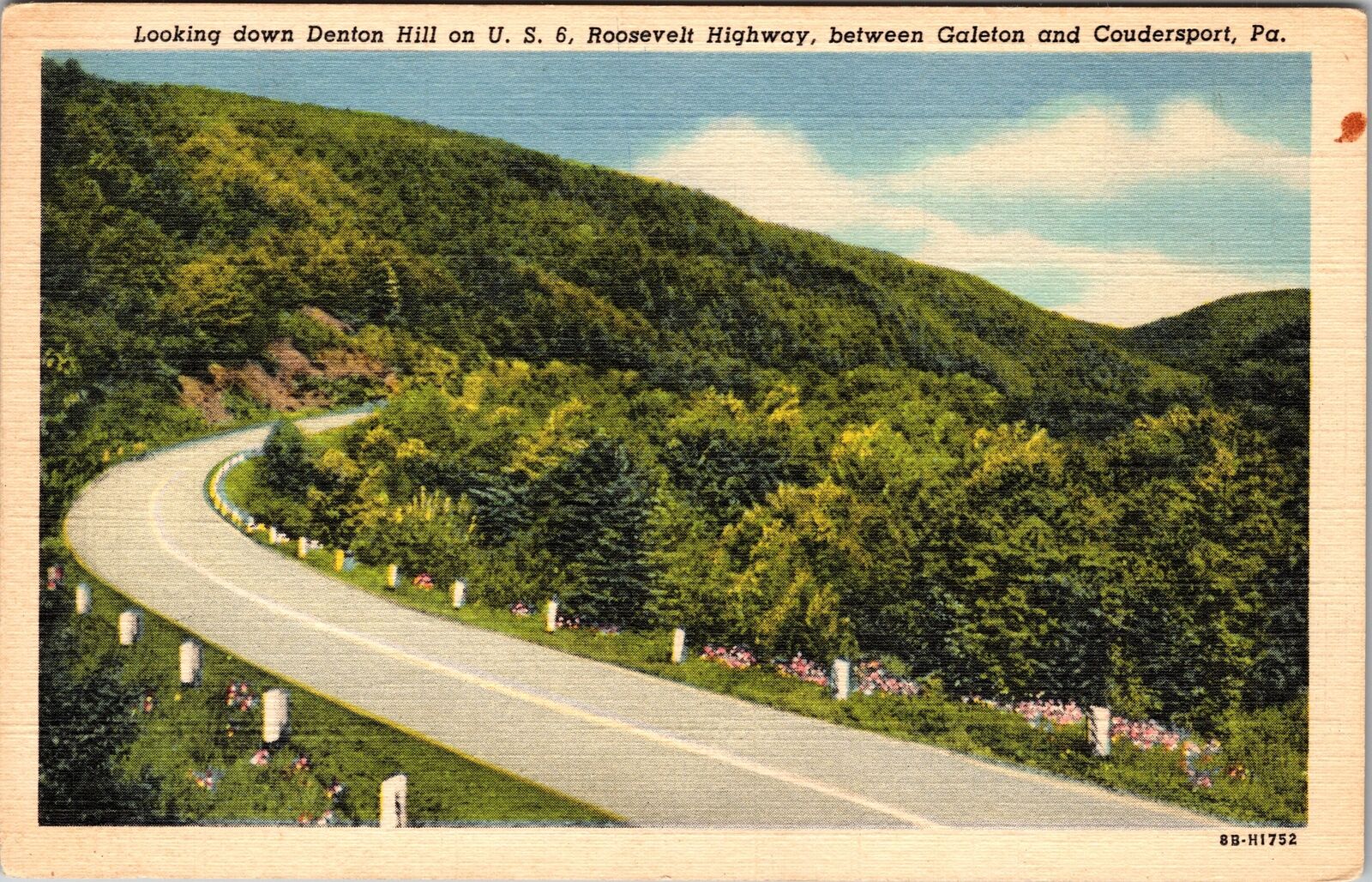Coudersport PA-Pennsylvania, Scenic, Denton Hill, Vintage Postcard