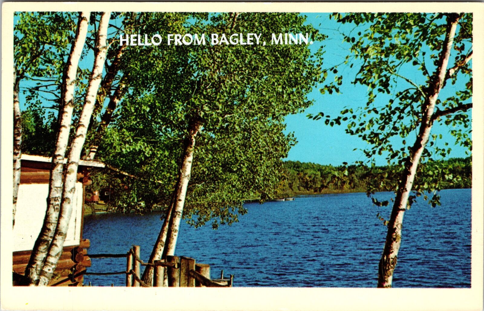 Bagley MN-Minnesota, Scenic Greetings, Water, Vintage Postcard