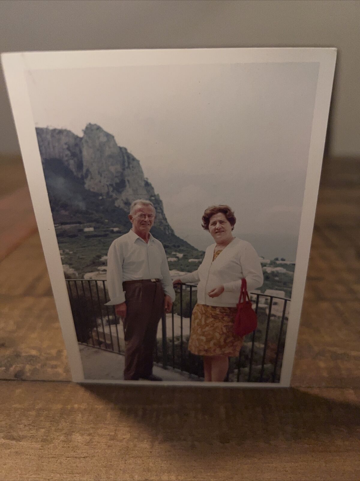 Vintage Photo Older couple in Napoli Italy 1969