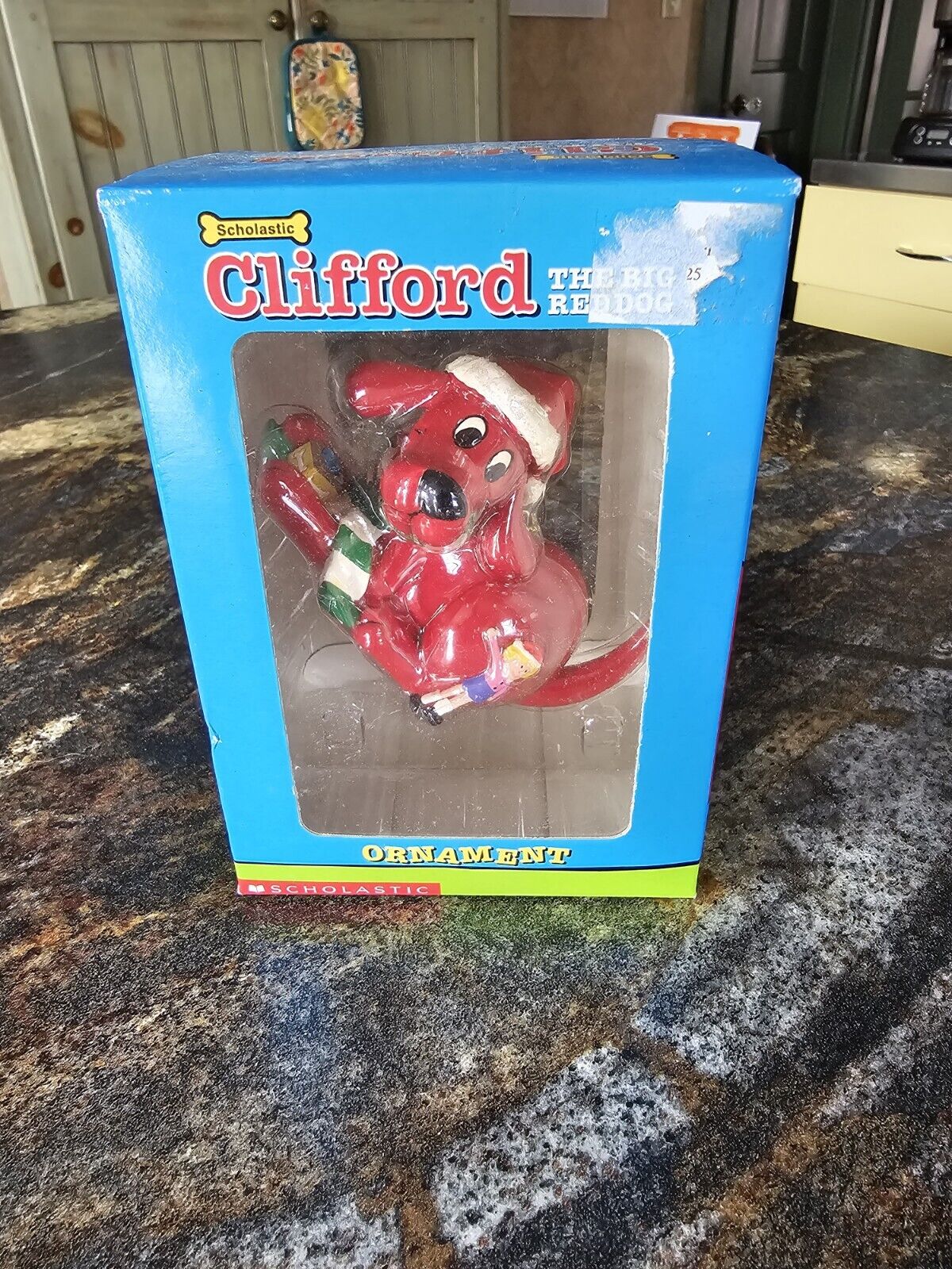 Clifford the Big Red Dog Christmas Ornament RARE VINTAGE SCHOLASTIC