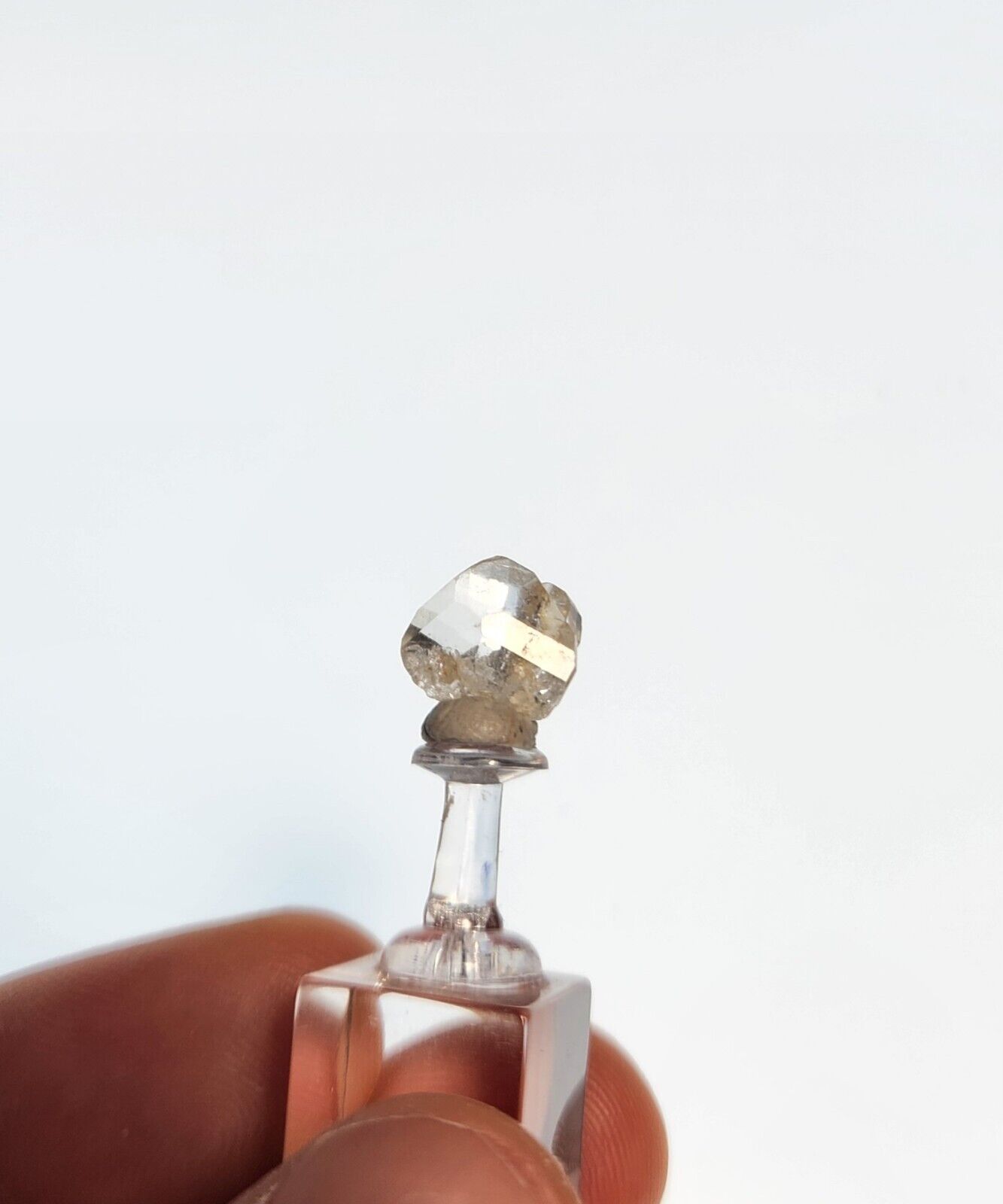 Gorgeous Glassy Gem Natural Terminated Phenakite Crystal Cluster - Ukraine 0.44g