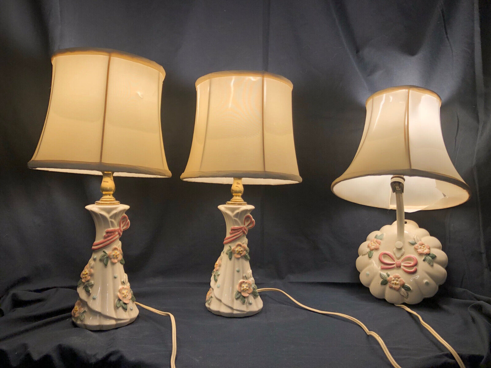 1940s William F B Johnson Boudoir Lamp Set