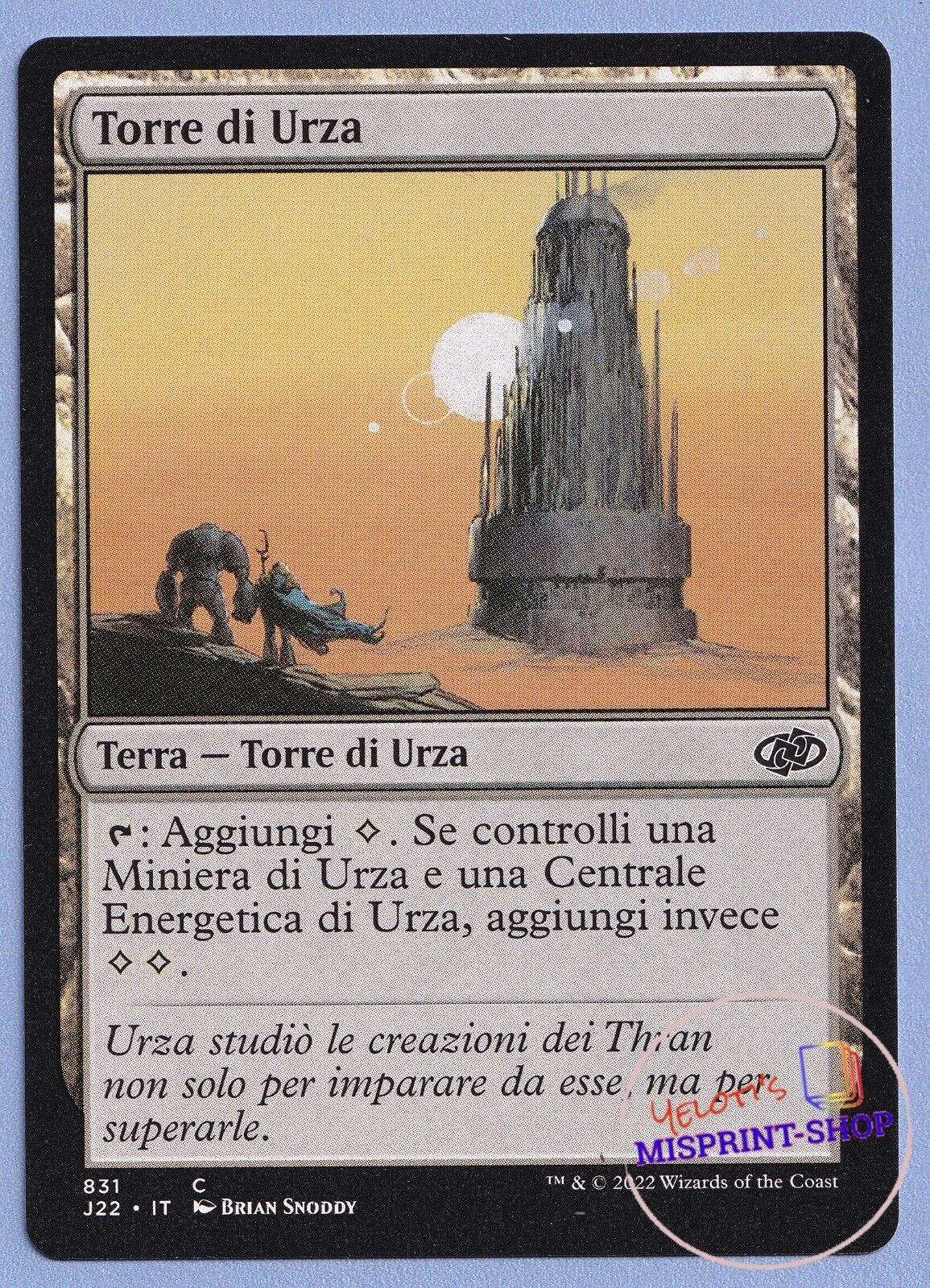 Urza\'s Tower Italian MTG MISPRINT. Adds 2 Mana Instead of 3