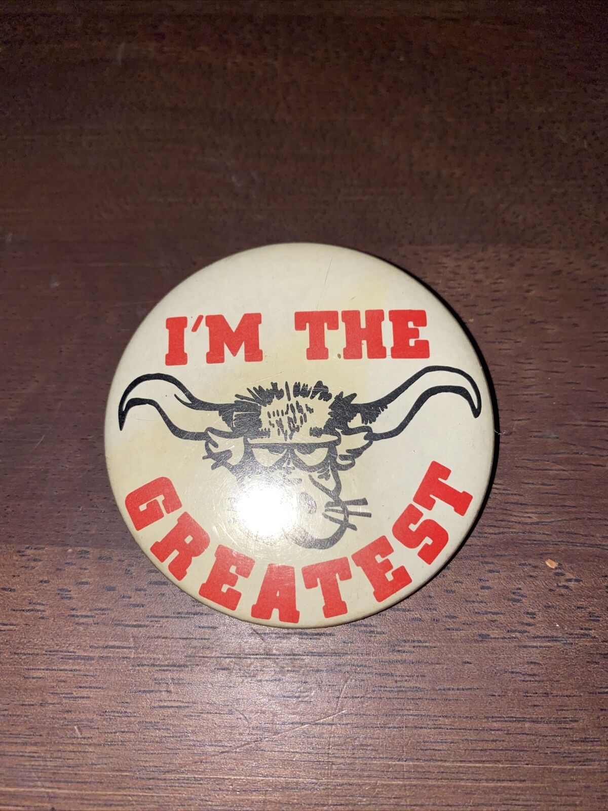 1972 i’m the greatest pinback button
