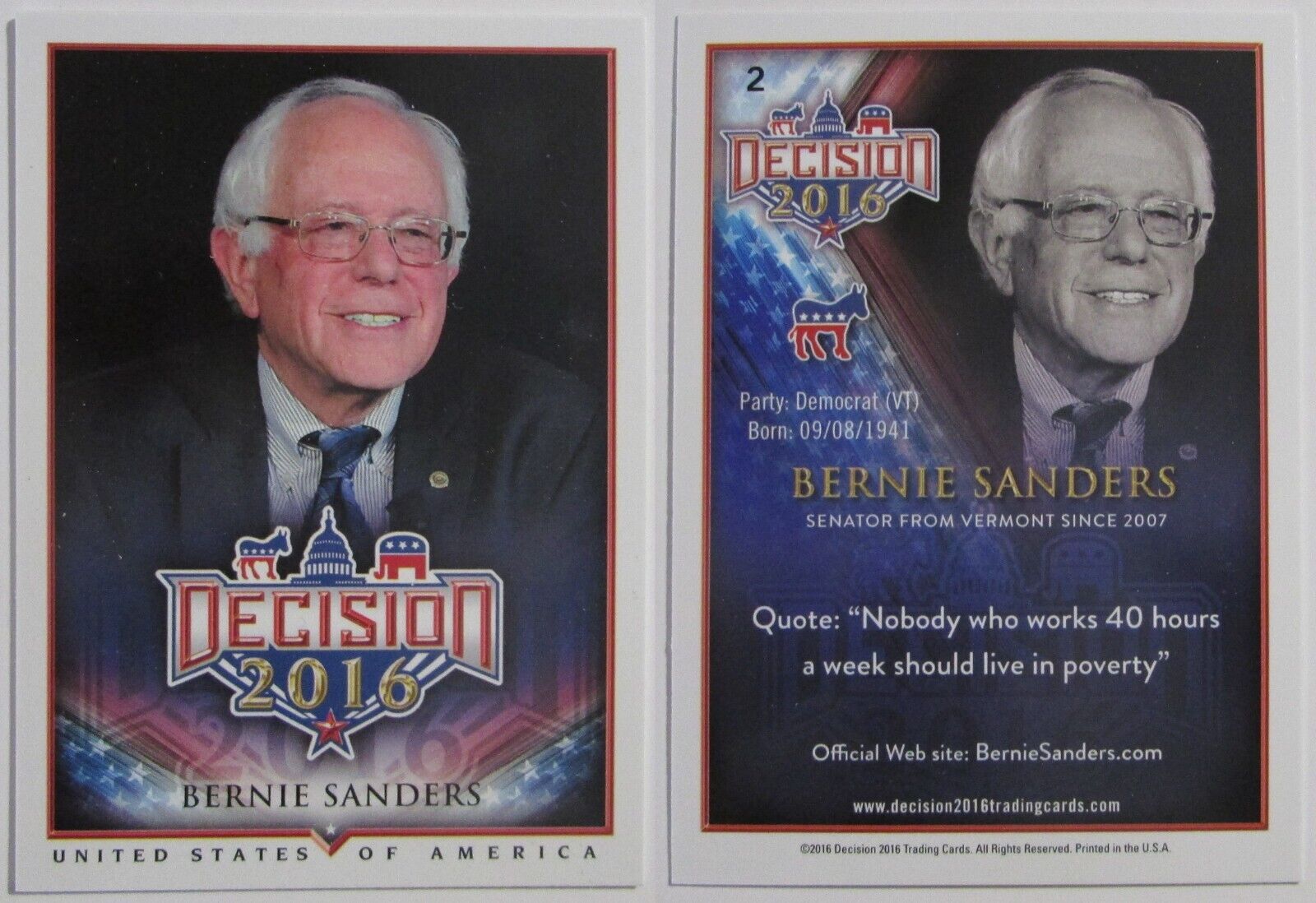 Decision 2016 / 2020 trading cards - pick more as low as 85 cents each