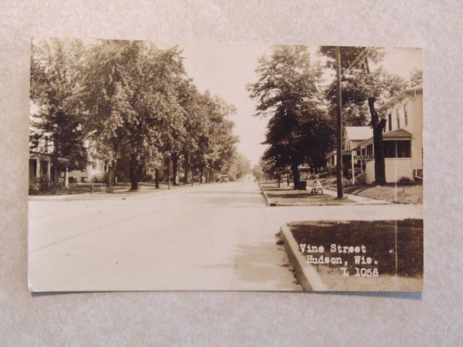 C1972 Postcard RPPC Hudson WI Wisconsin Vine Street St Scene