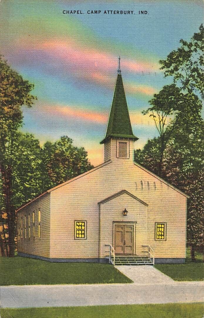 Postcard Chapel Camp Atterbury IN Indiana