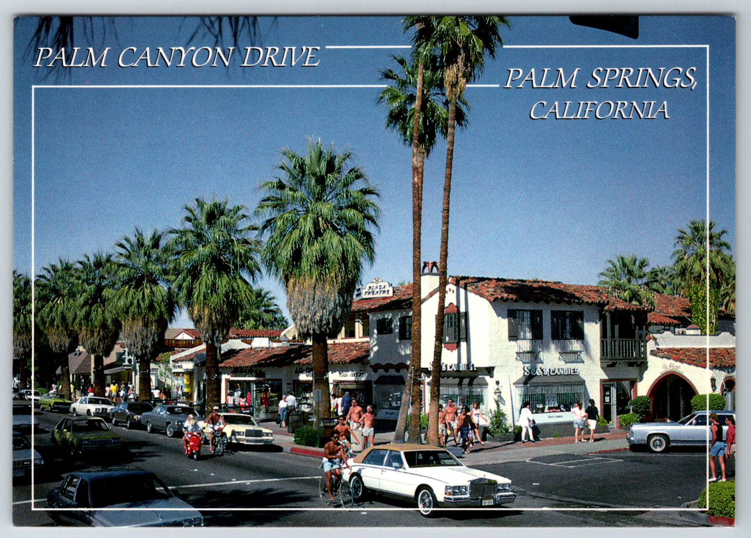 1970s Palm Canyon Drive Palm Springs California Vintage Postcard