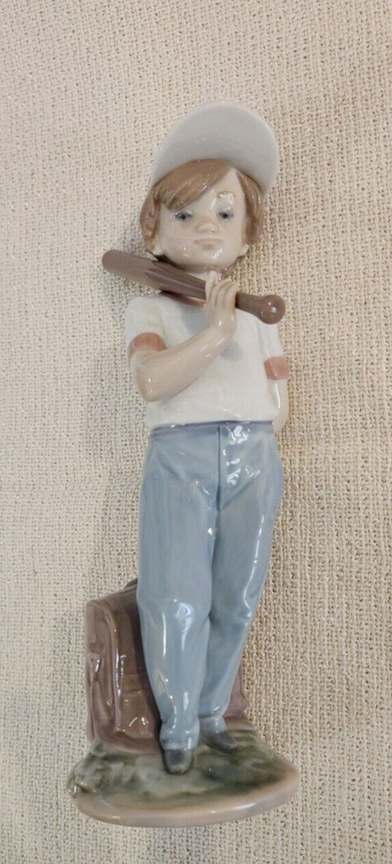 Lladro Figurine 7610 Can I Play Baseball Boy Player Collector Retired