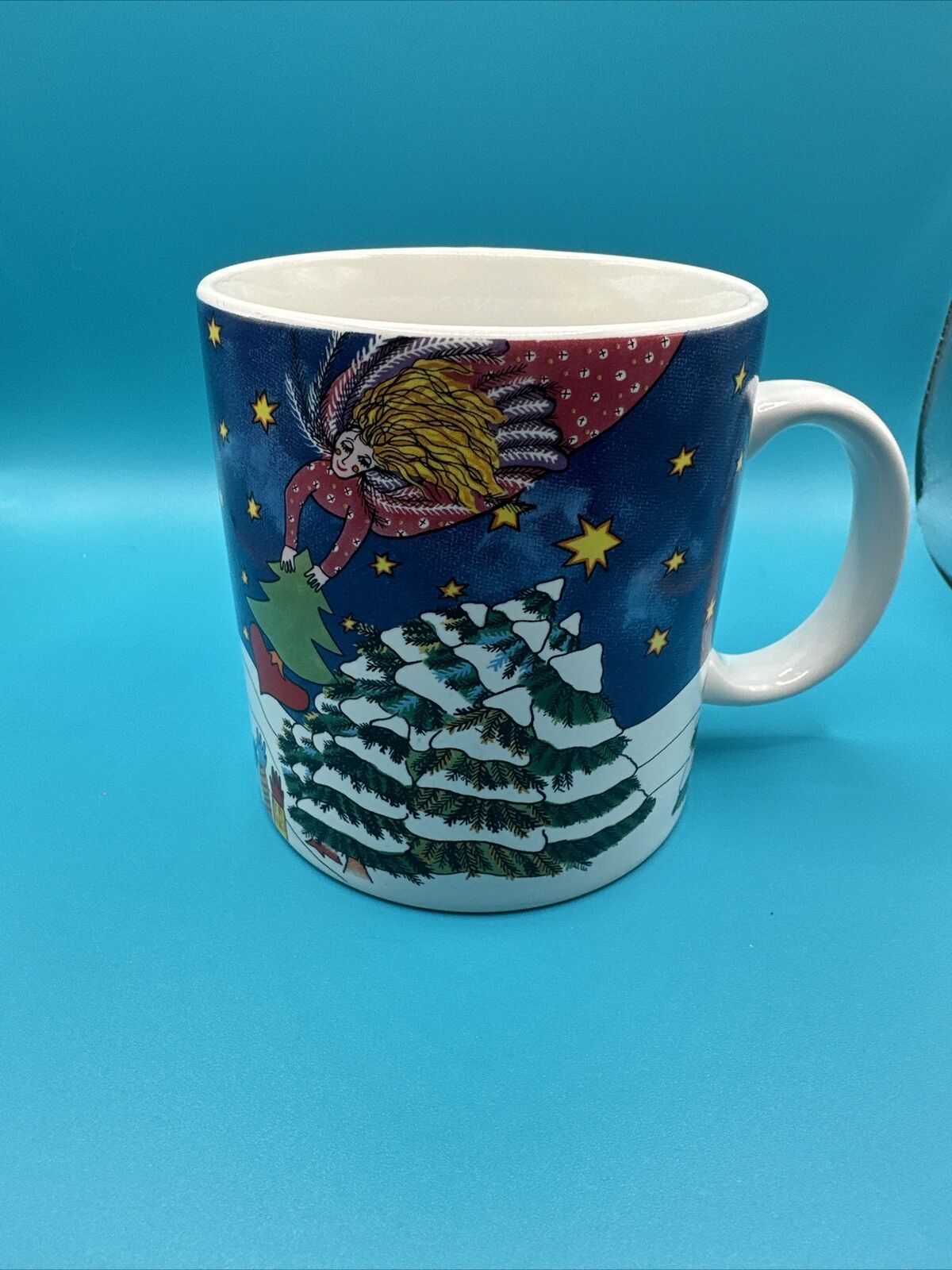 Vintage Kiki Suarez Christmas Love For Everyone 1997 Japan Coffee Mug Cup