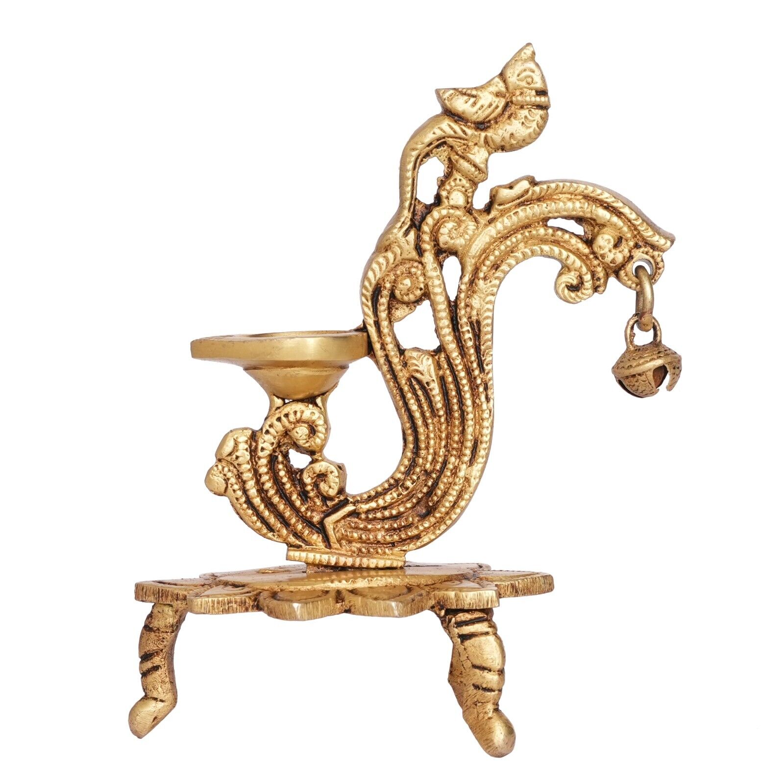 Handicraft Art Brass Deepak For Pooja Puja Mandir Temple Collectible 
