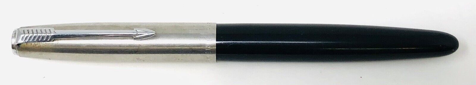 Parker 21 Special Full Size Black Stainless Steel Fine Nib Fountain Pen FG23