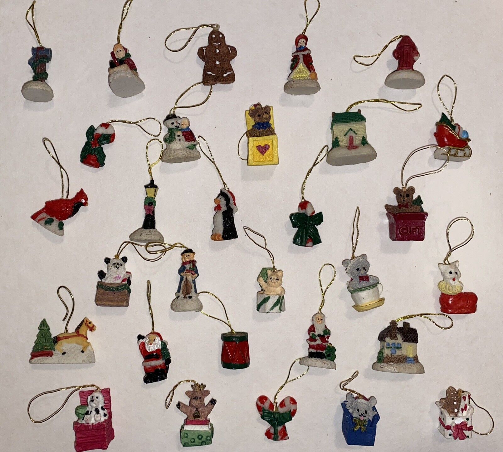 Lot Of 30 Vintage Christmas Ornaments Mini Miniature 1\
