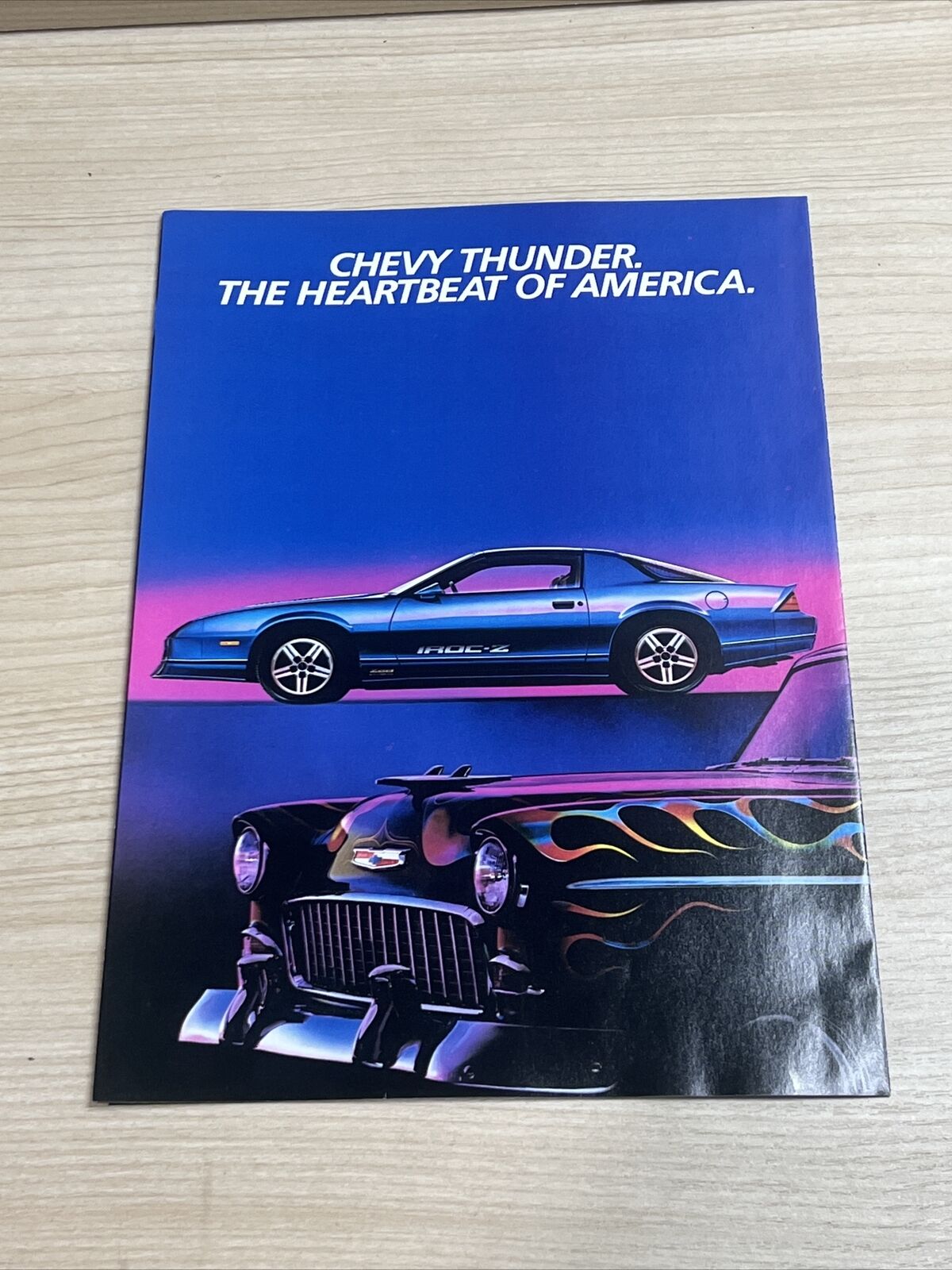 1985 Chevrolet Chevy Iroc-Z Camaro 3 page Foldout Brochure AD Engine Specs