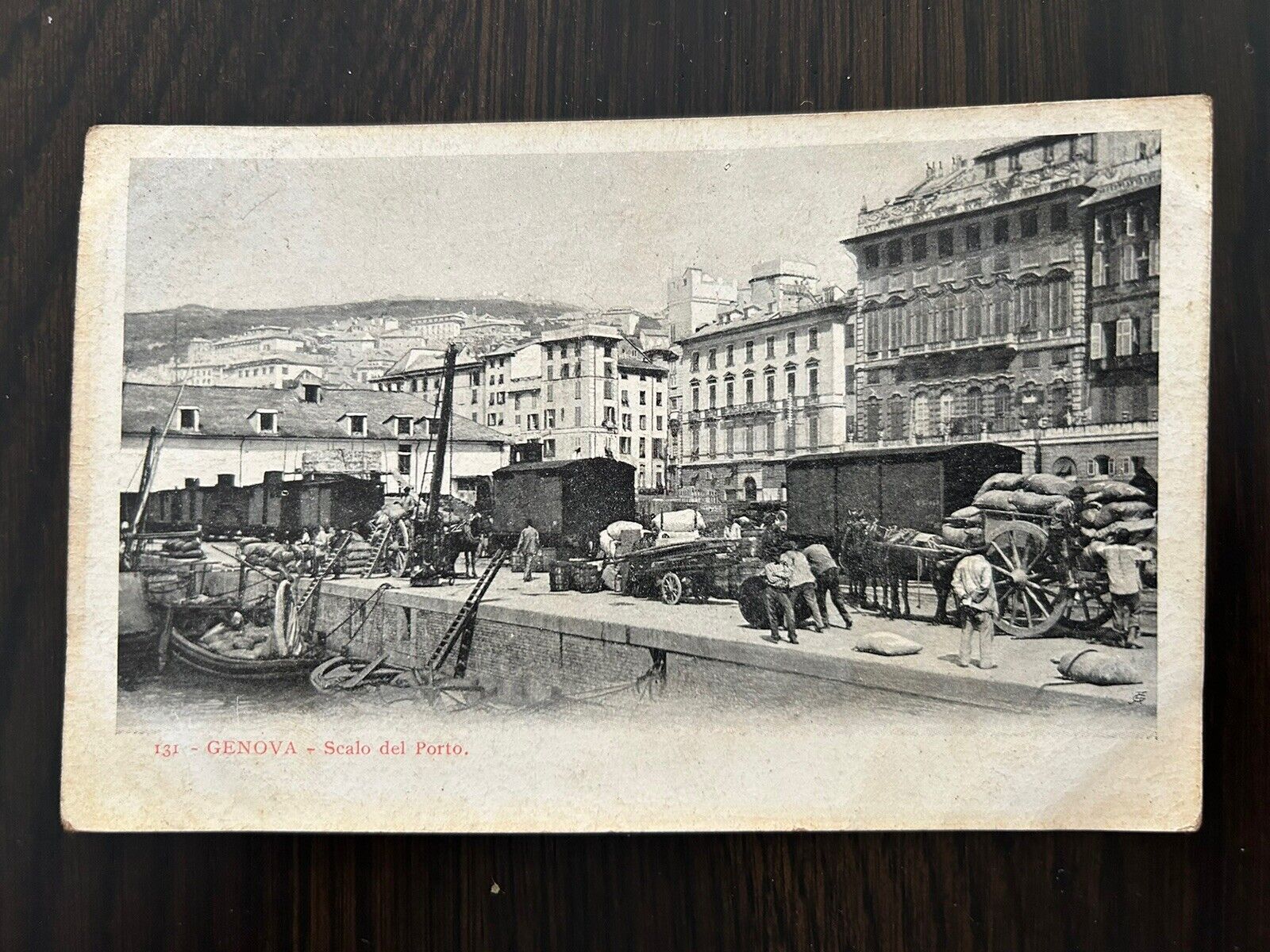 Genoa Italy Port 1900s Postcard