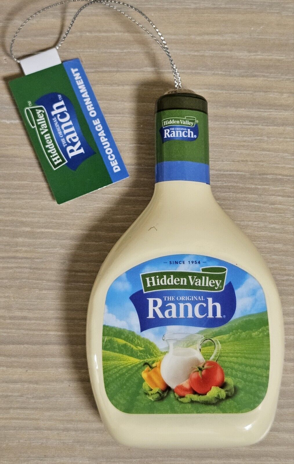 RUZ HIDDEN VALLEY RANCH Dressing  Bottle Christmas Ornament 4.5” New With Tag