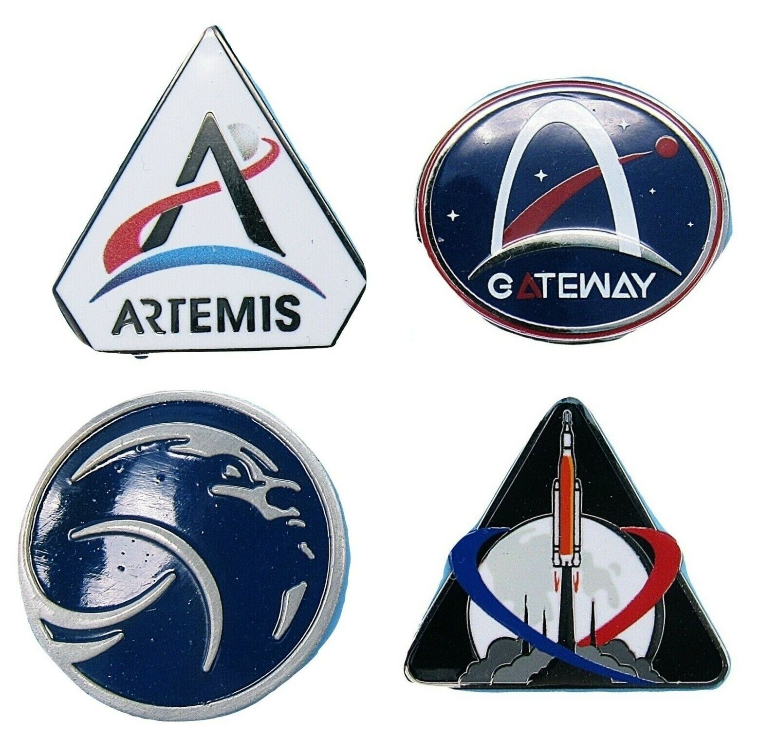 PIN Artemis 1 & Gateway LOT of 4 NASA woman moon landing AUTHENTIC Mars Apollo