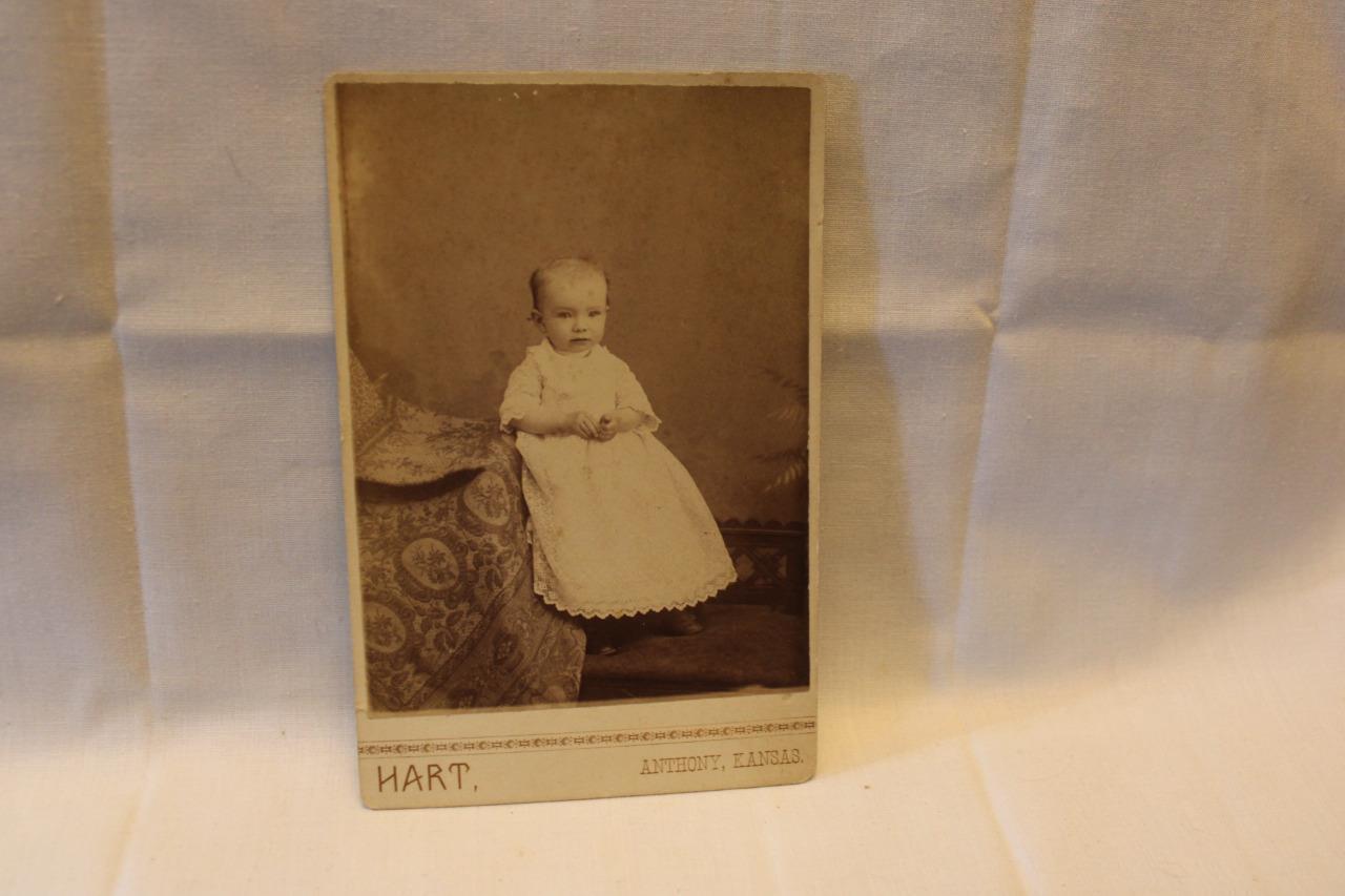 18 Month Old Infant Maud Maffeh 1887 Antique Cabinet Card Photograph