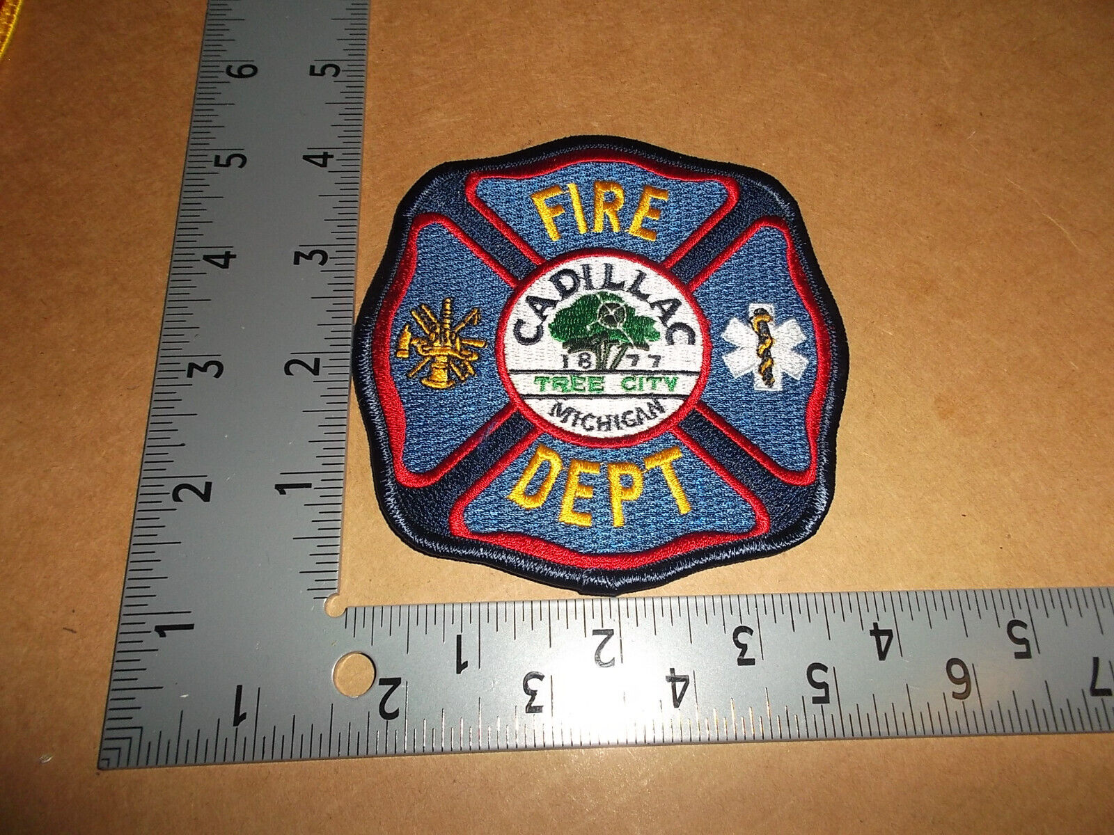 Cadillac Fire Department Patch~Michigan~MI~Brand New~EMS~Rescue~Emergency~Dept.~