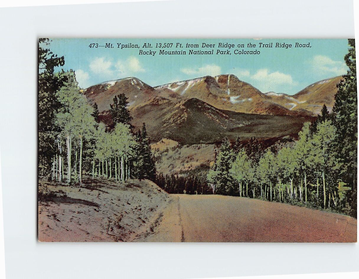 Postcard Mt. Ypsilon , Rocky Mountain National Park, Colorado, USA