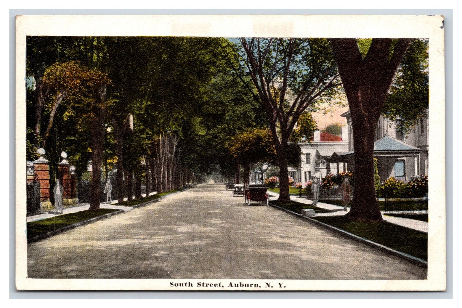 Sixth Street View Auburn New York NY UNP WB Postcard M19
