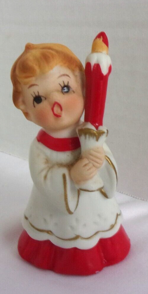 Vintage Christmas Caroler with Candle 3 1/2