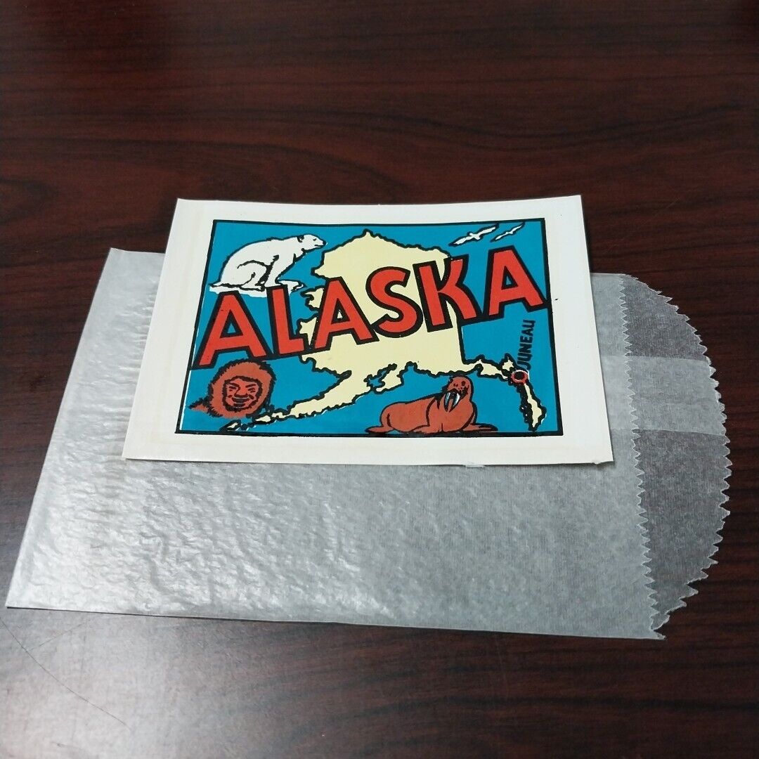 Alaska Vintage Baxter Lane Co. Car Travel Water Dip Sticker Decal