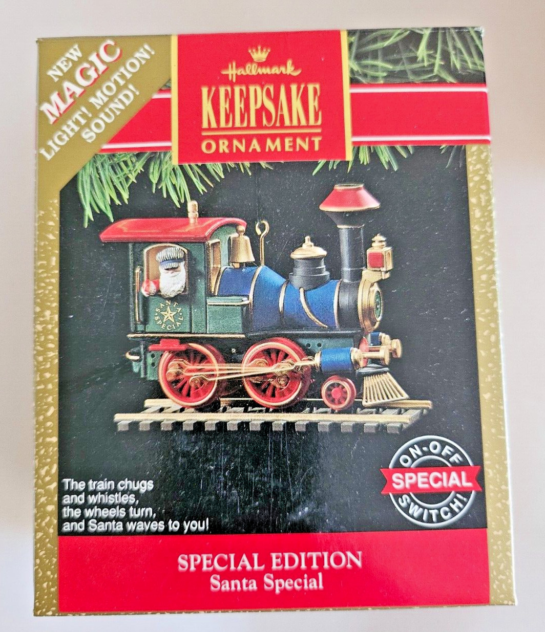 Hallmark Keepsake Ornament - Santa Special Edition Train Sound Light Motion- NEW