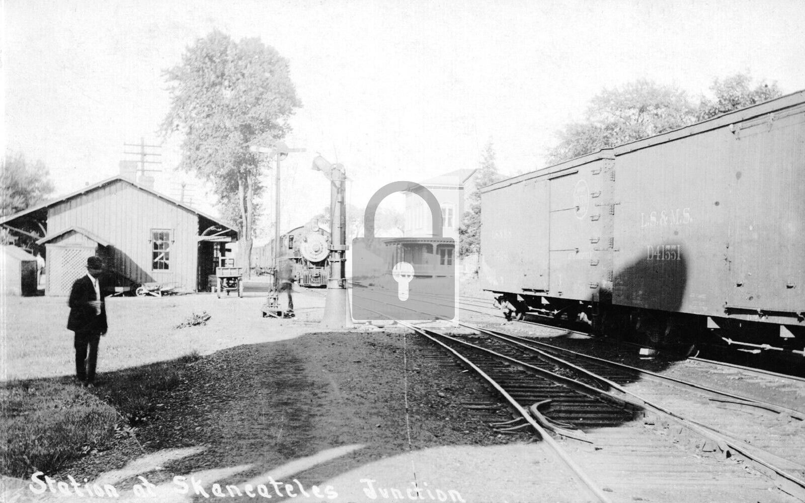Railroad Train Station Depot Skaneateles Junction New York NY Reprint Postcard