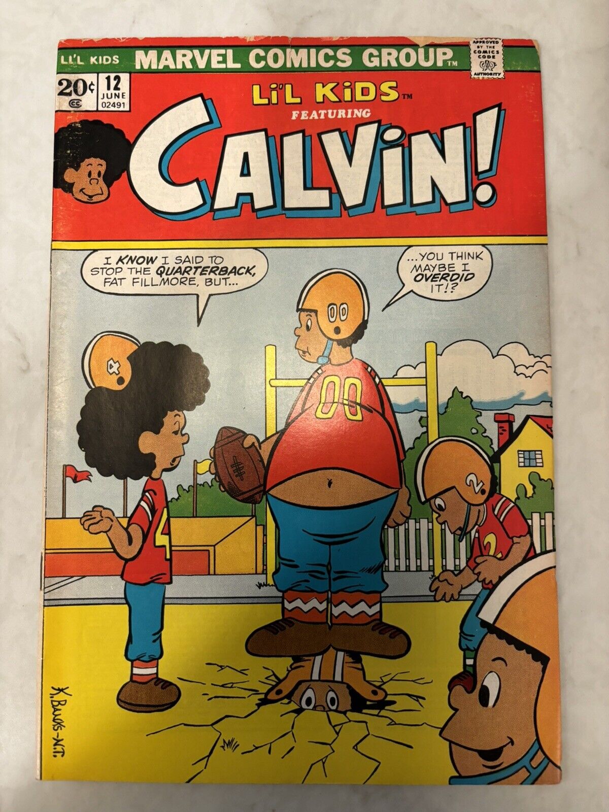 LI\'L KIDS #12 (G/VG) 1973 FEATURING CALVIN by KEVIN BANKS BRONZE AGE MARVEL
