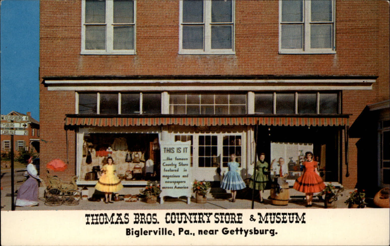 Thomas Brothers Country Store Museum Biglerville Pennsylvania ~ postcard sku715