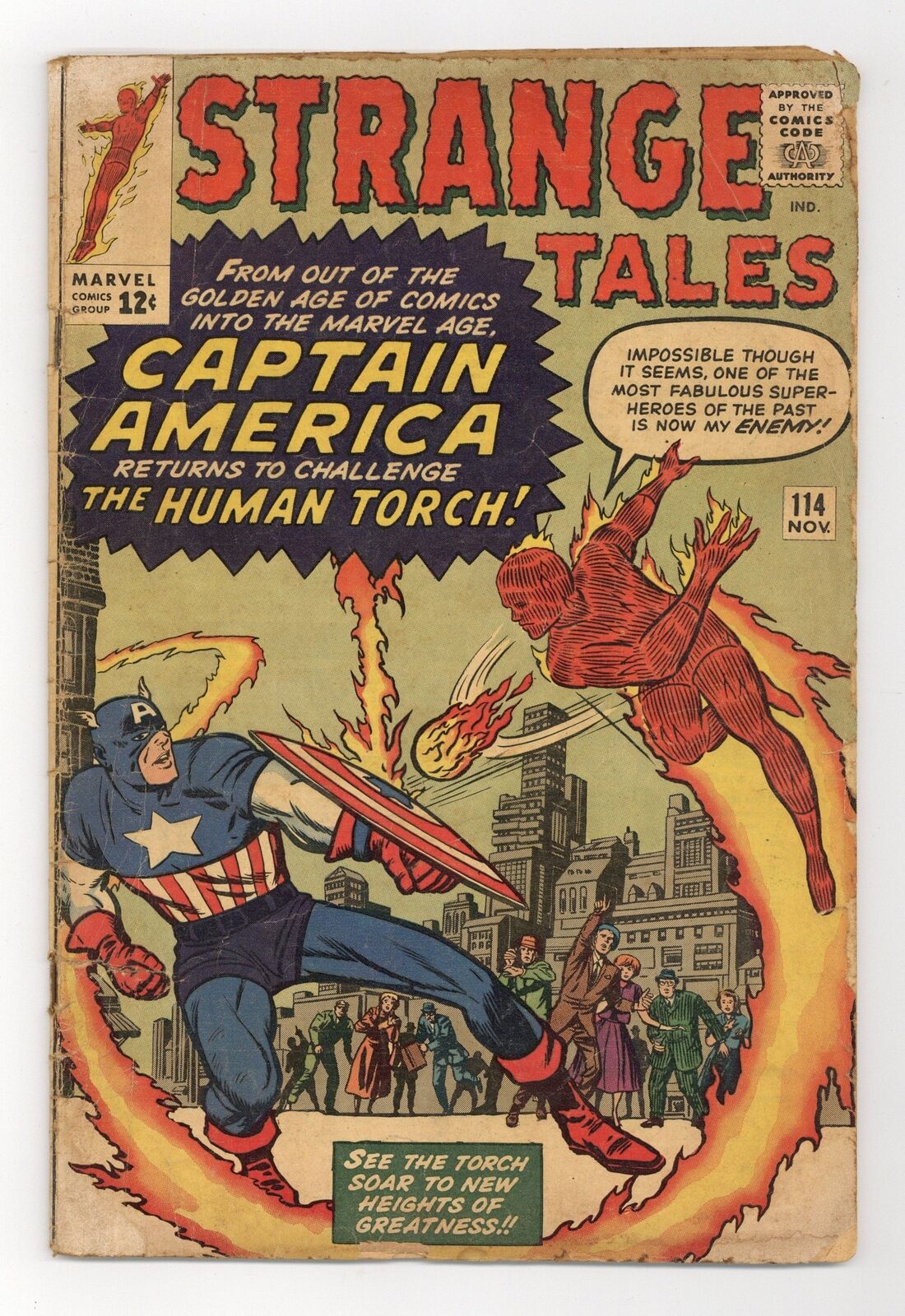 Strange Tales #114 GD- 1.8 1963 1st post-Golden Age Captain America (disguised)