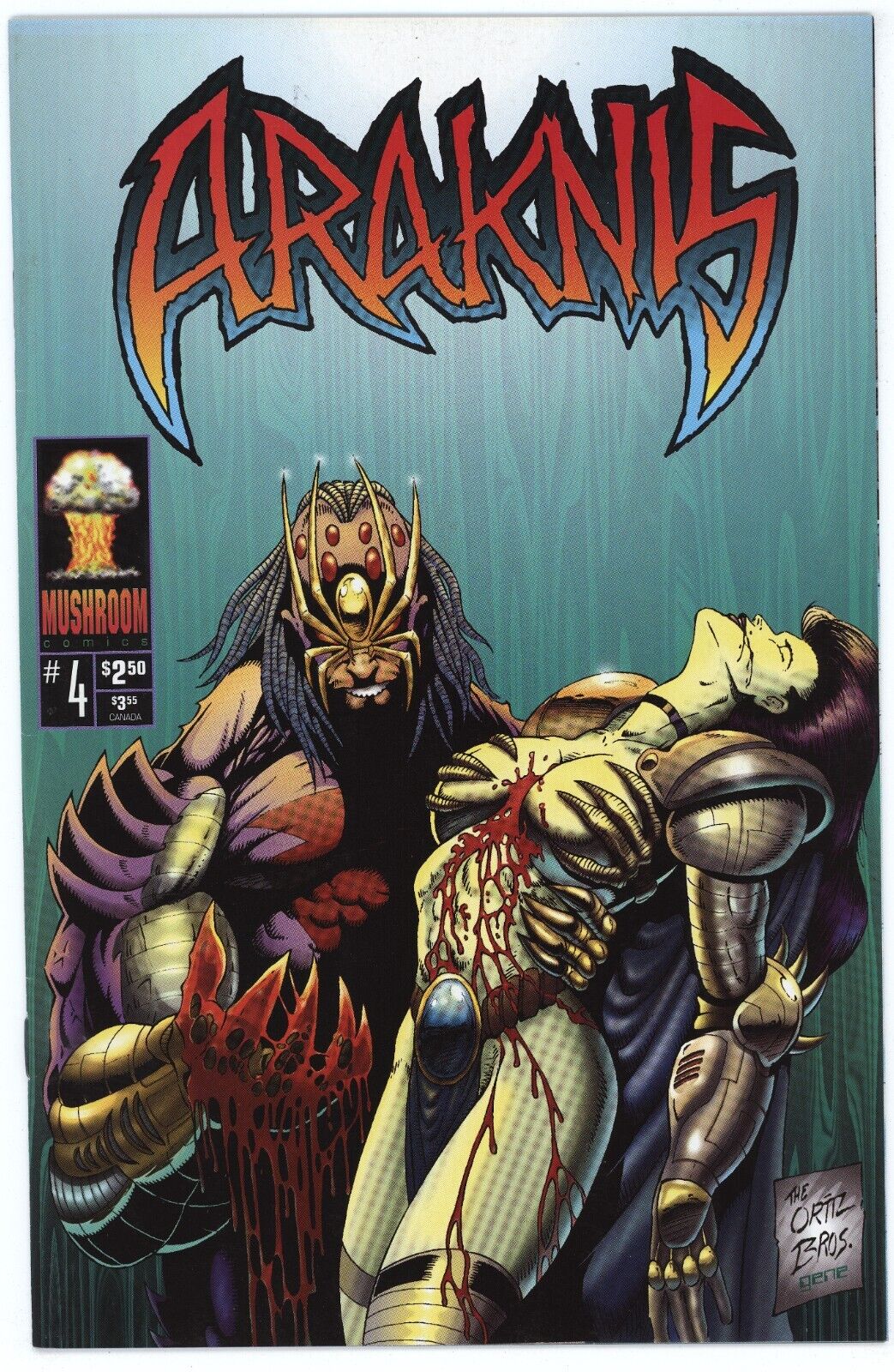Araknis (Mini-Series) #4 NM- 9.2 1995 Michael Ortiz Cover