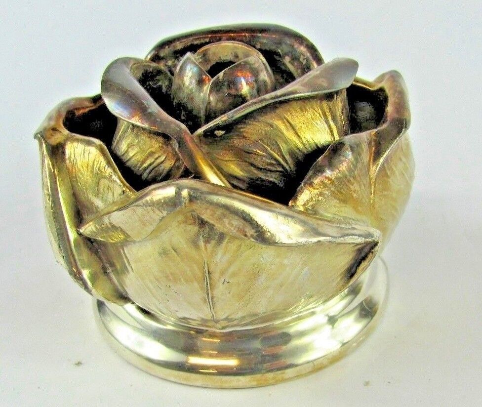 Wallace No. 76 Silver Plated Art Deco Rose Adornment Topper, Cap or Knob