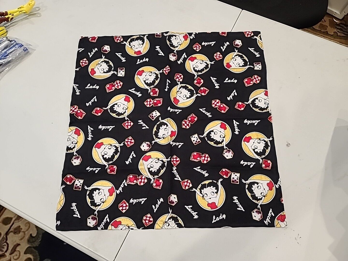 Vintage Betty Boop Lucky Lady Dice Fat Quarter 16X16