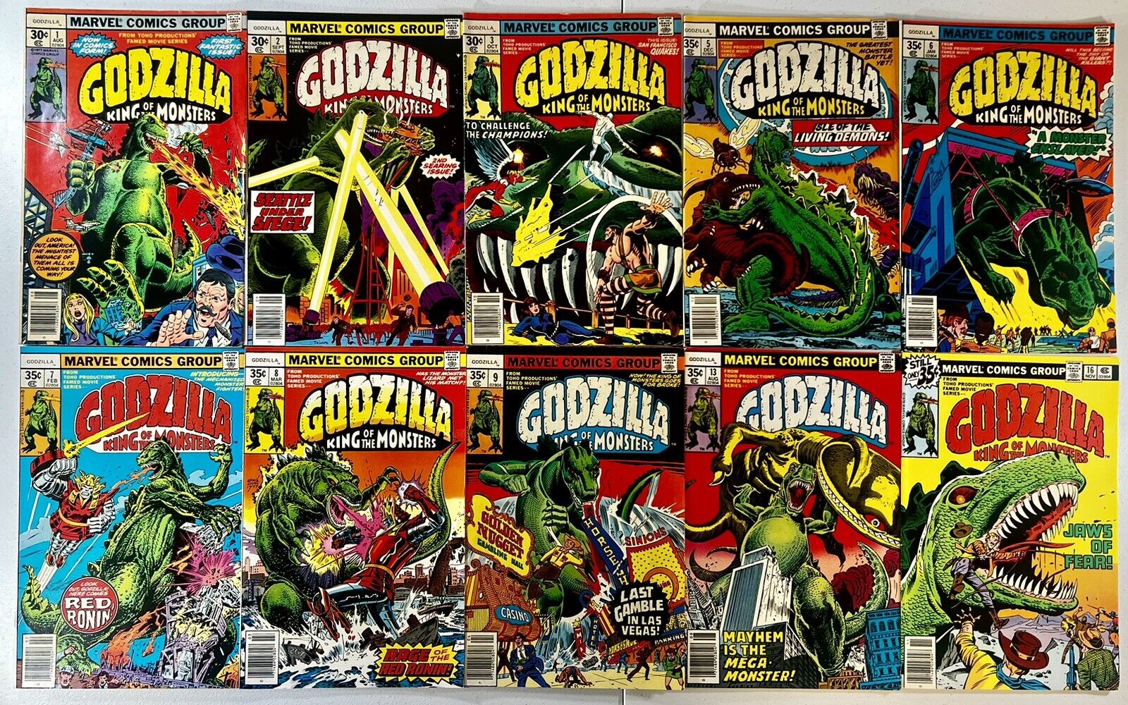 Godzilla King of Monsters #1-22 Run Marvel 1979 Lot of 13 NM-