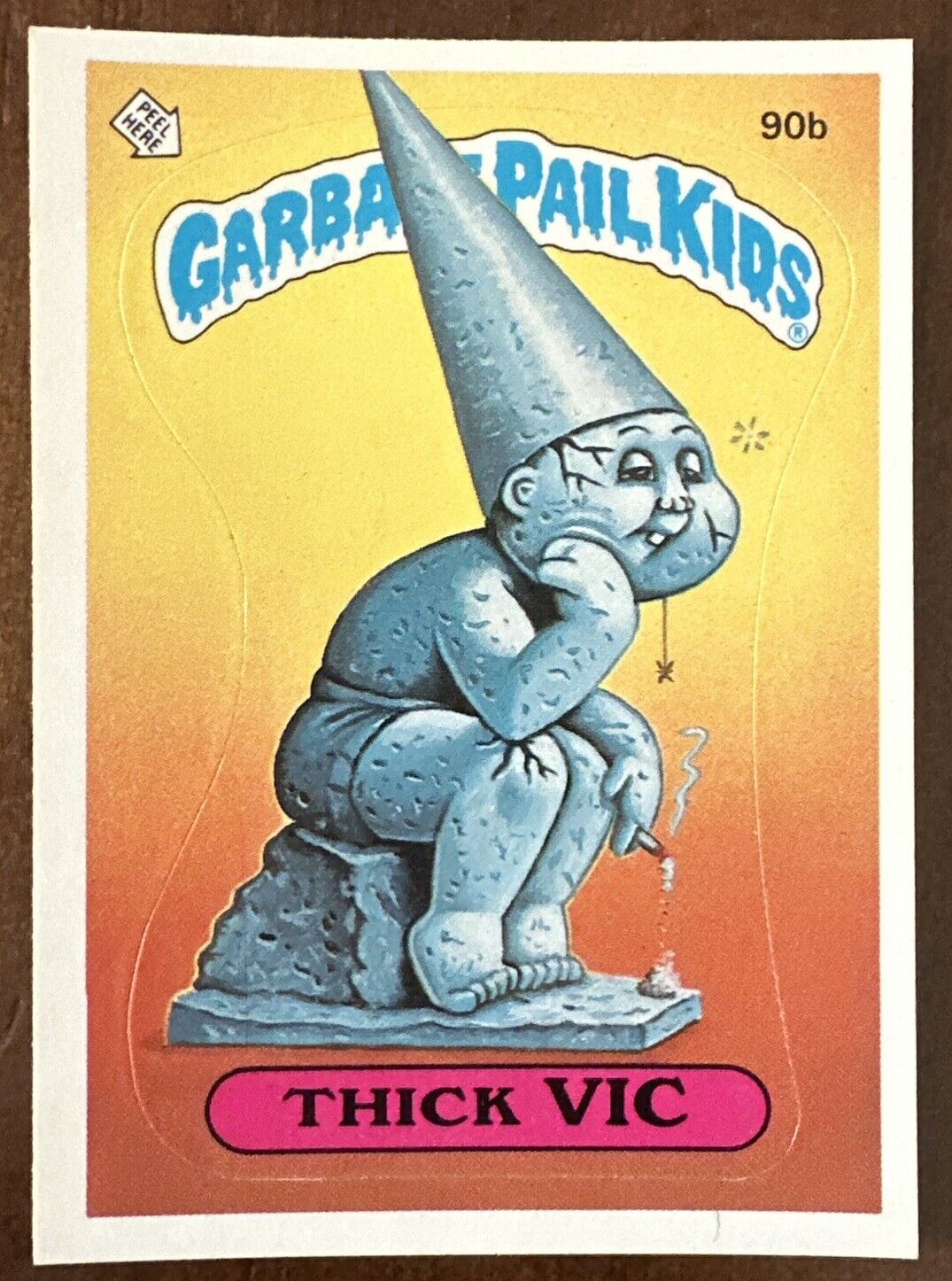 1986 Topps Garbage Pail Kids Original 3rd Series Card #90b THICK VIC Vintage GPK