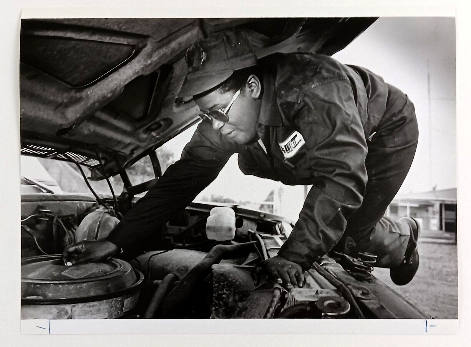 1980 Charlotte NC City Employee Mechanic African American Woman VTG Press Photo