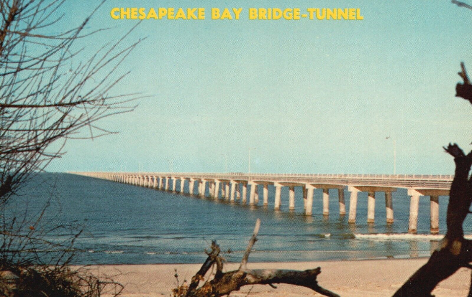 Postcard VA Chesapeake Bay Bridge Tunnel Unposted Chrome Vintage PC H7249