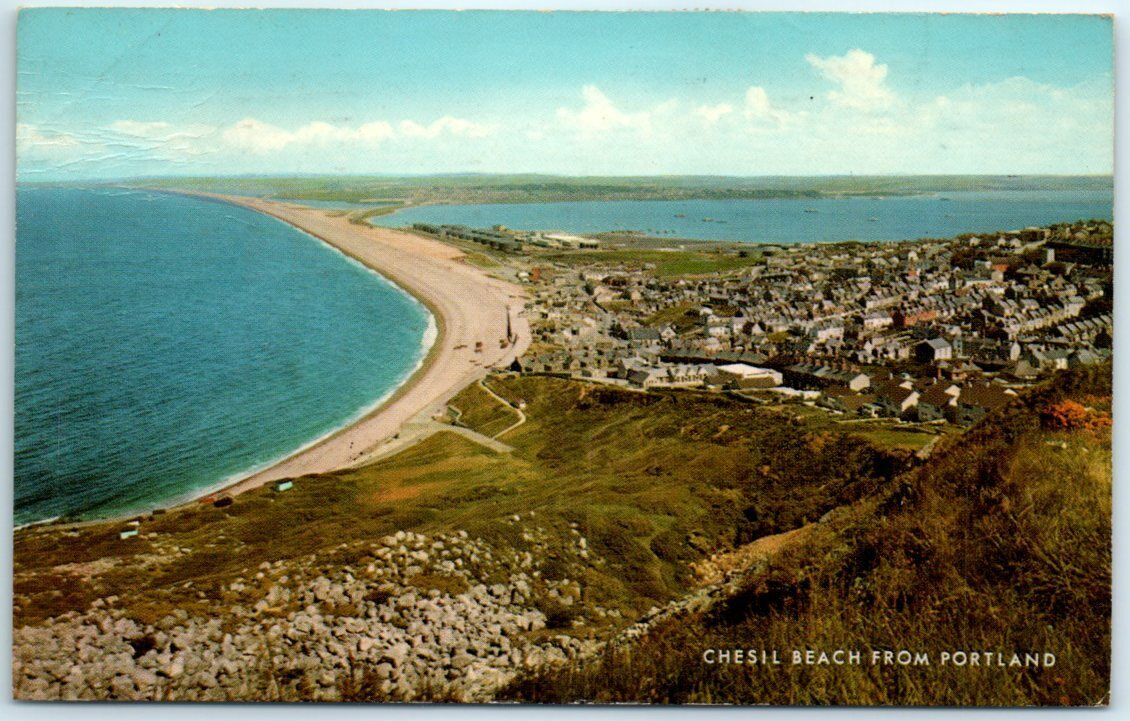 Postcard - Chesil Beach from Portland, England