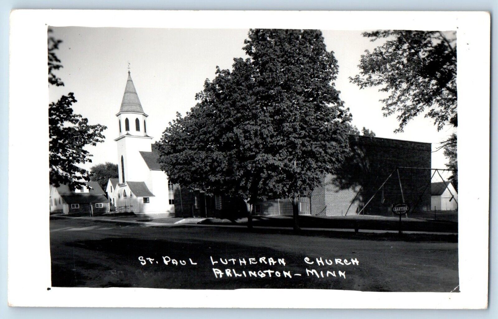 Arlington Minnesota MN Postcard RPPC Photo St. Paul Lutheran Church c1940's