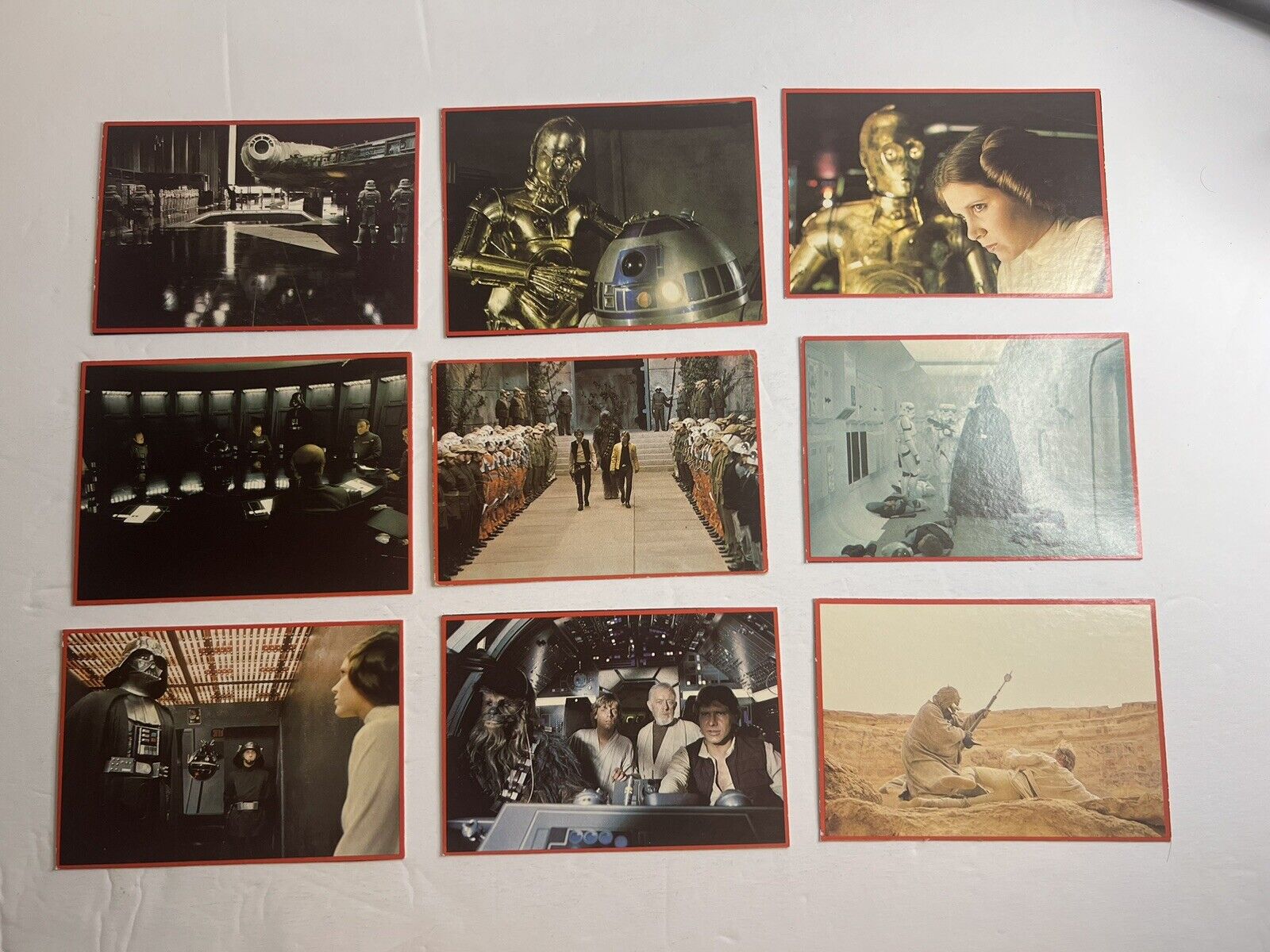 Vintage Star Wars Card Cutouts - lot of 9 movie scenes