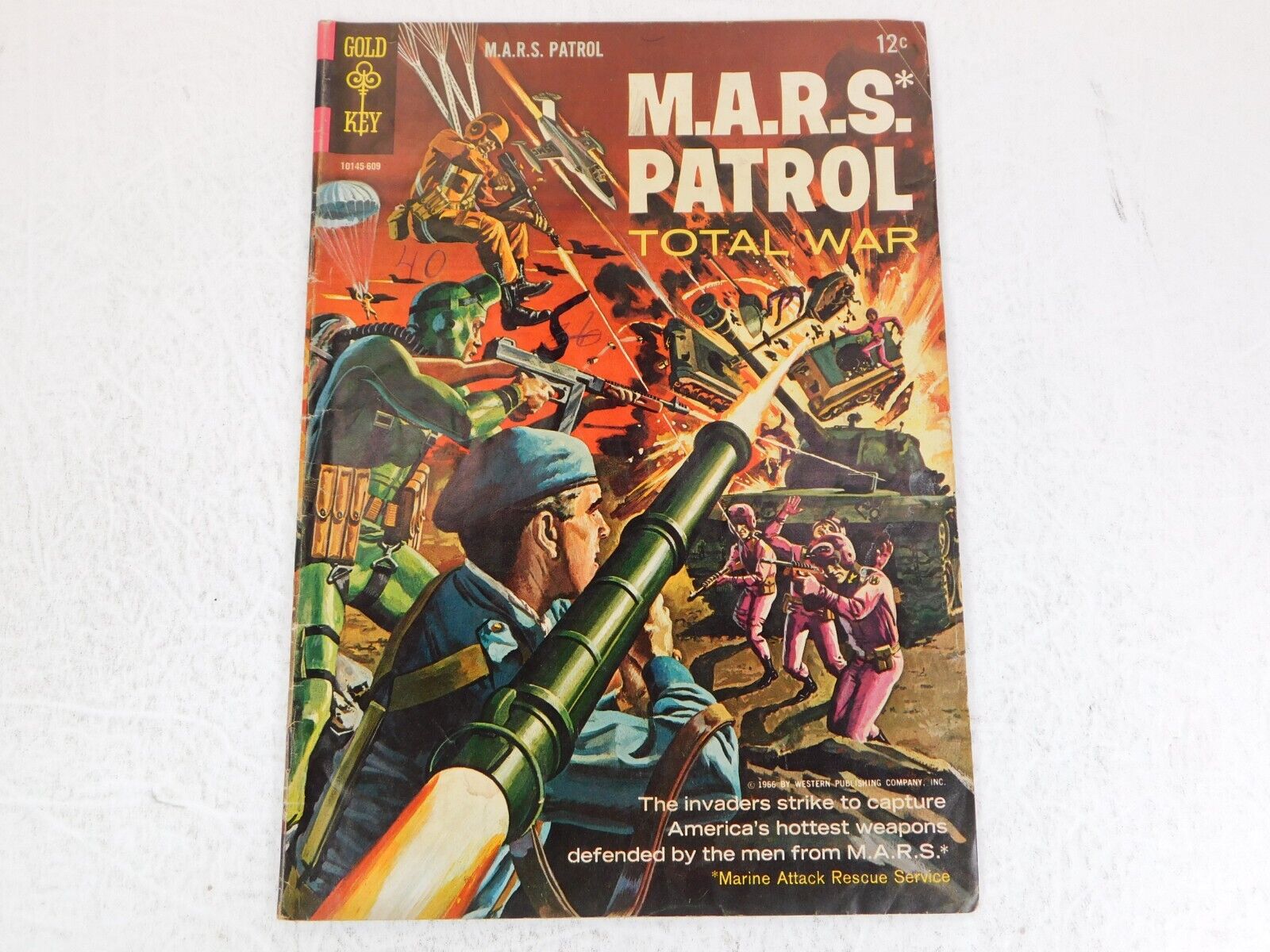 MARS PATROL TOTAL WAR # 3 VG Silver Age Comic (Gold Key 1966)